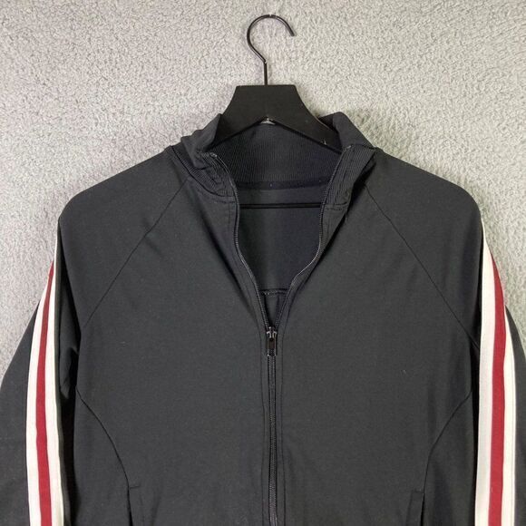 Track Jacket Size Medium Junior Full Zip Black Juniors‎ Athletic Running Workout - Picture 2 of 9
